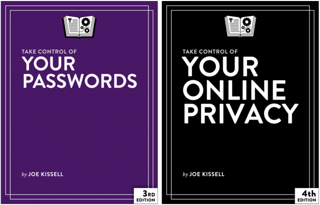 Take Control of Your Passwords and Take Control of Your Online Privacy book covers