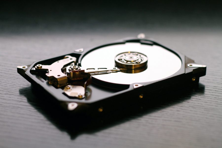 Photo of a hard drive mechanism