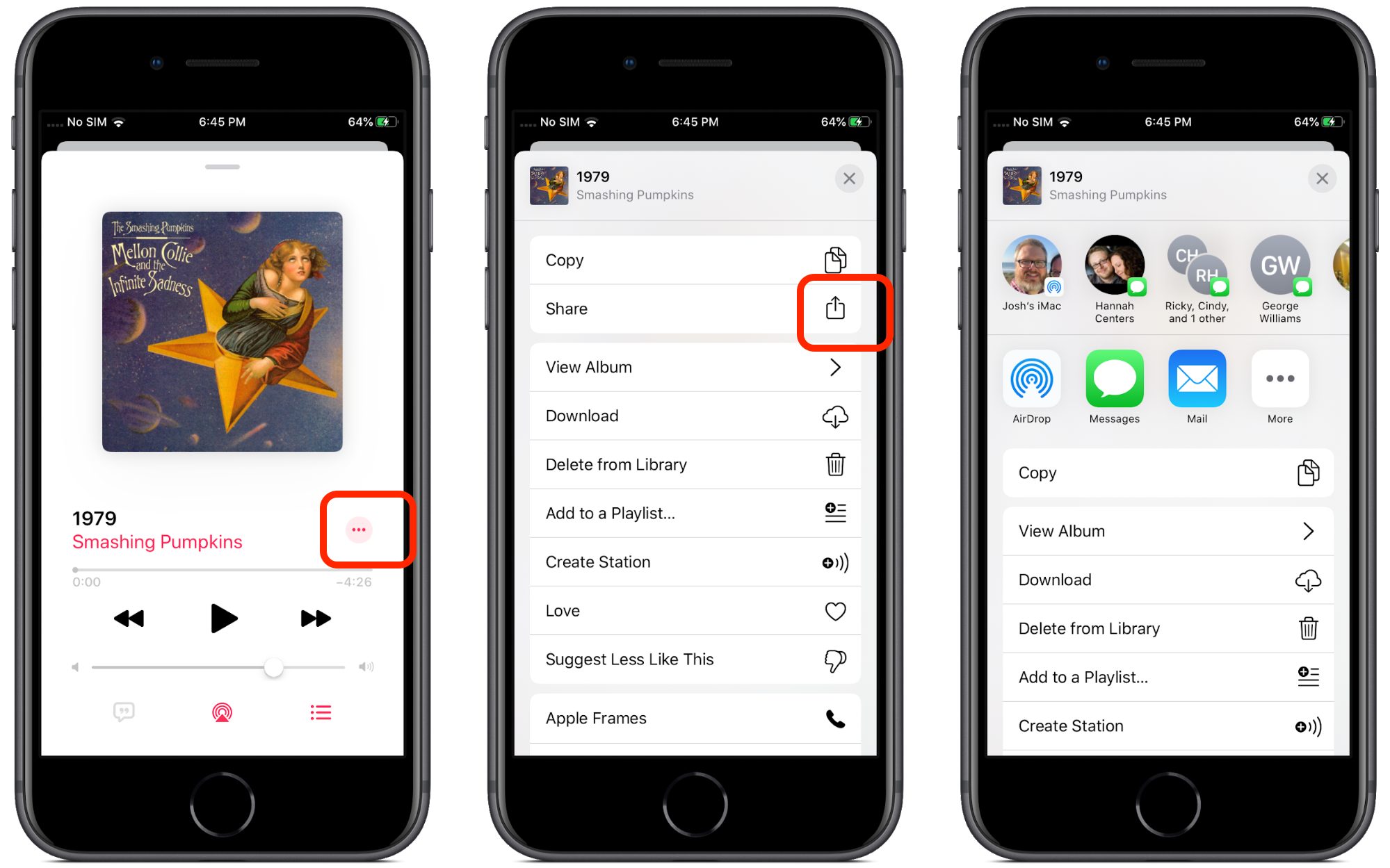 The Music app in iOS 13