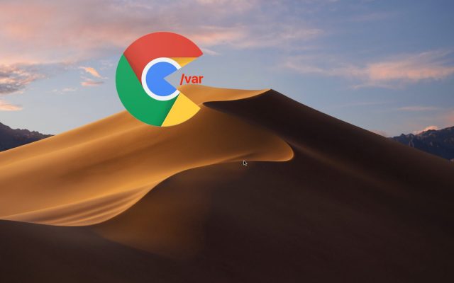 Google Chrome icoon verorbert /var
