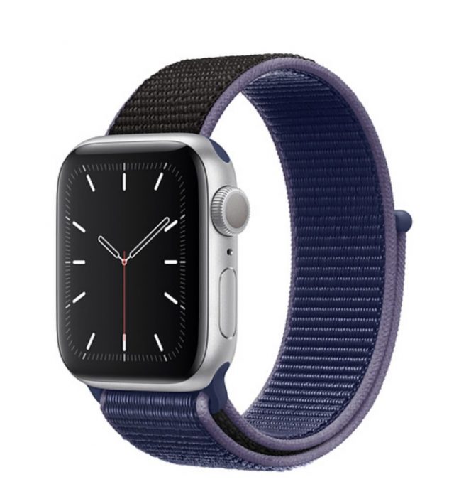 Apple Watch Series 5 with Midnight Blue Sport Loop band