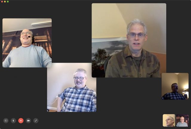 A group FaceTime call with Glenn Fleishman, Josh Centers, and Adam Engst