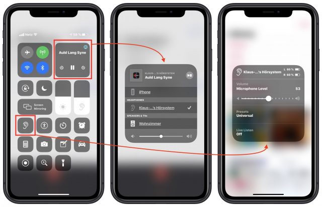 Audio output from Control Center