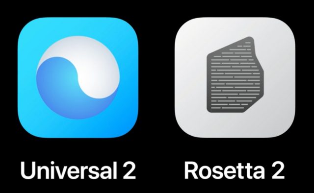 Universal 2 and Rosetta 2 icons