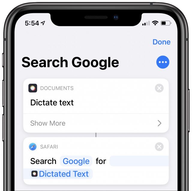 Search Google shortcut for use with Back Tap