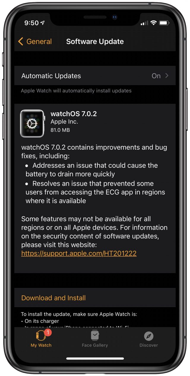 watchOS 7.0.2 release notes