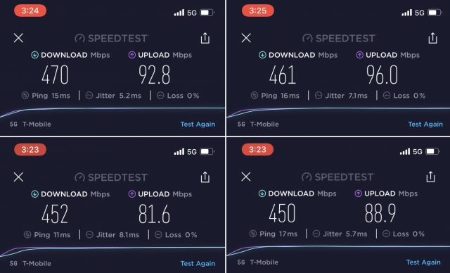 T-Mobile 5G speed tests