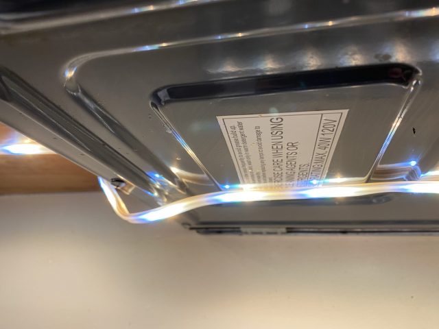 Lightstrip under the microwave