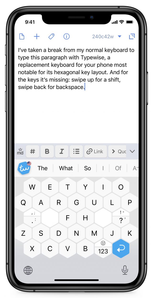 Typewise iPhone Keyboard