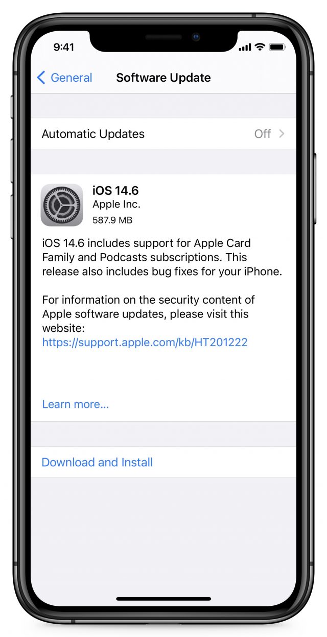 iOS 14.6 release notes