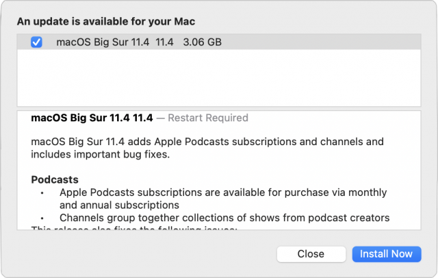 macOS 11.4 toelichting