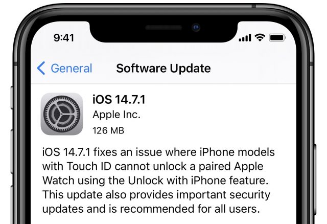 iOS 14.7.1 release notes