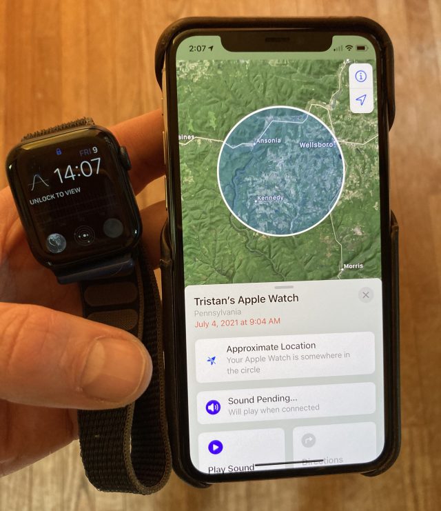 Find My fail with an Apple Watch