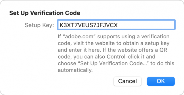 Enter verification code in Safari