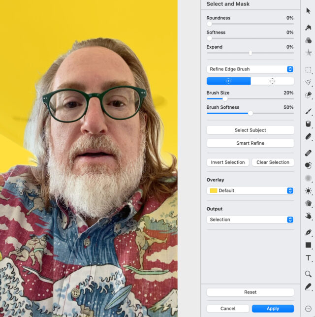 Pixelmator Pro 2.3 Select and Mask tool