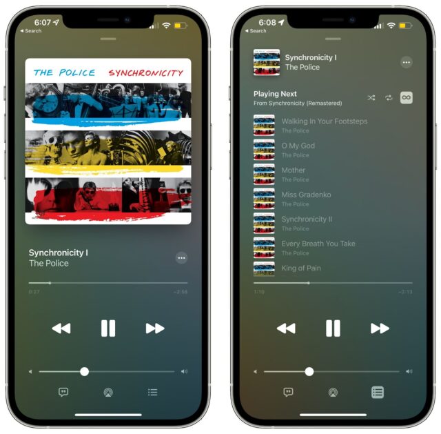 How Now Playing looks with Apple Music Voice