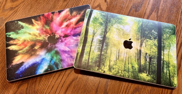 MacBook vinyl skins, van bovenaf gezien