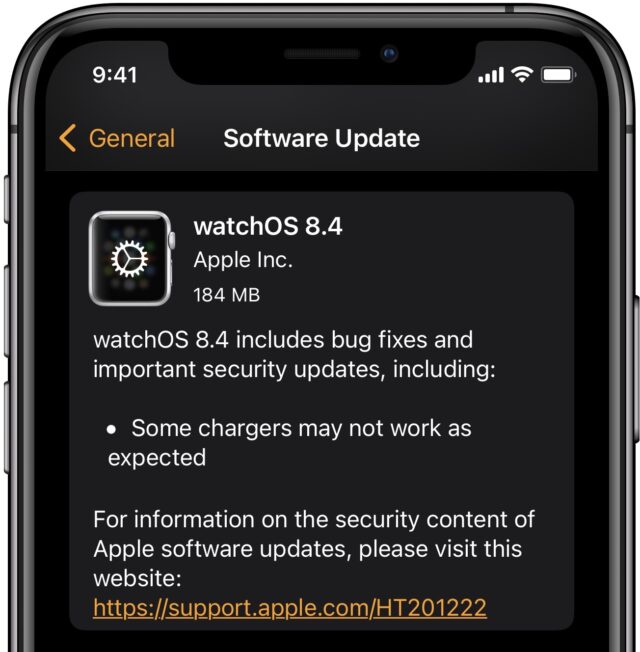 watchOS 8.4 release notes