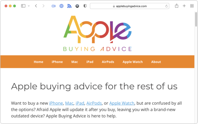 Apple Buying Advice website