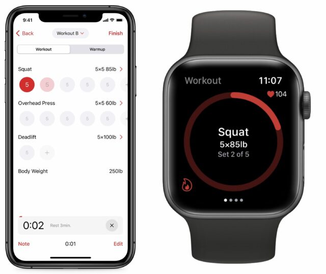 Stronglifts on iPhone and Apple Watch