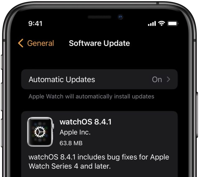 watchOS 8.4.1 release notes
