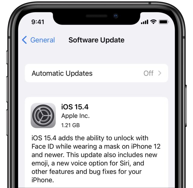 iOS 15.4 release notes