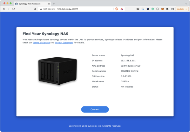 Finding a Synology NAS on your network
