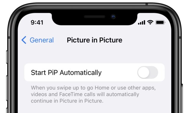 Turning off PiP in iOS