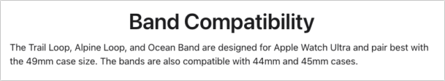 Apple Watch band compatibility note 2