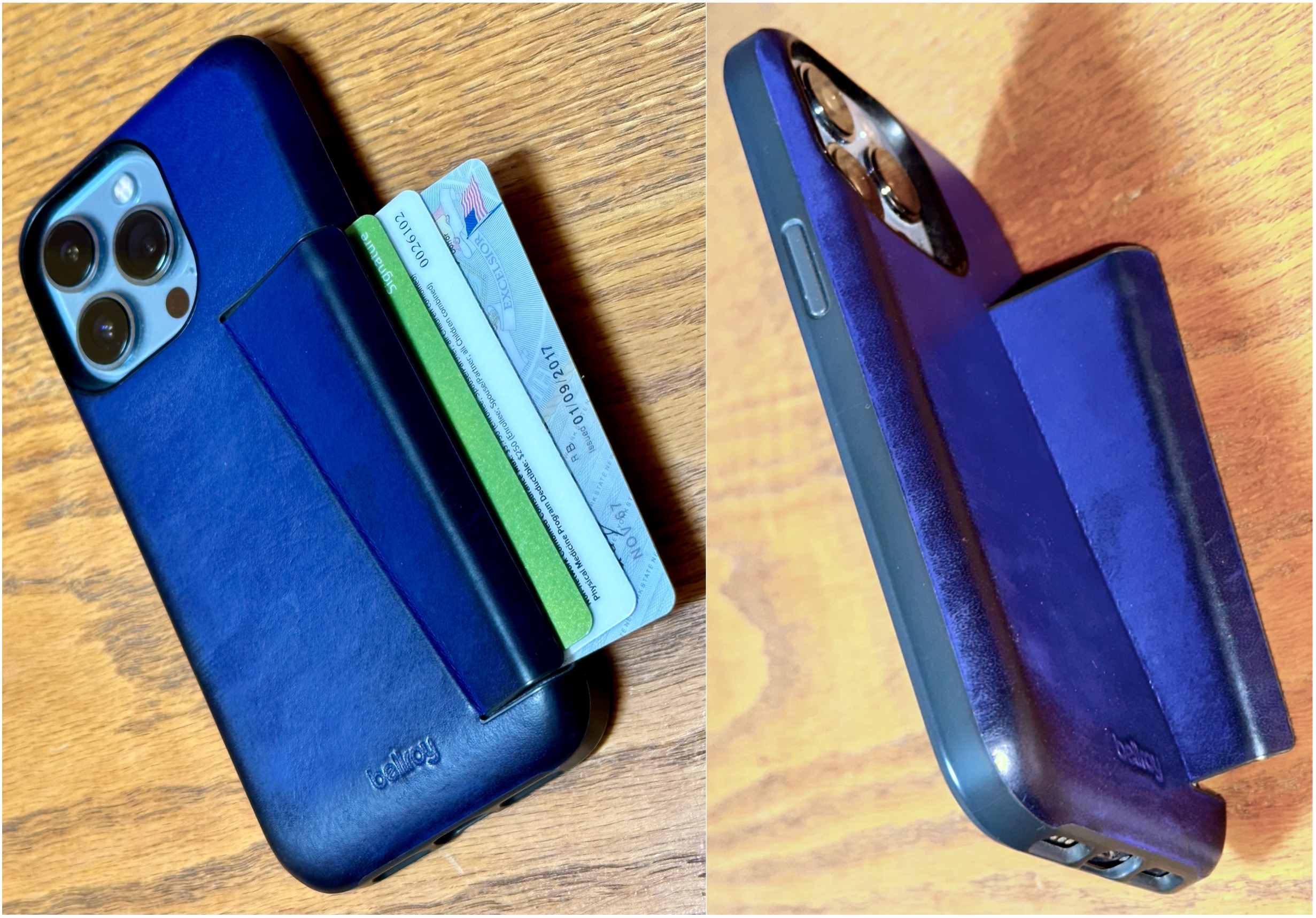 Bellroy Phone Case door, used as a stand