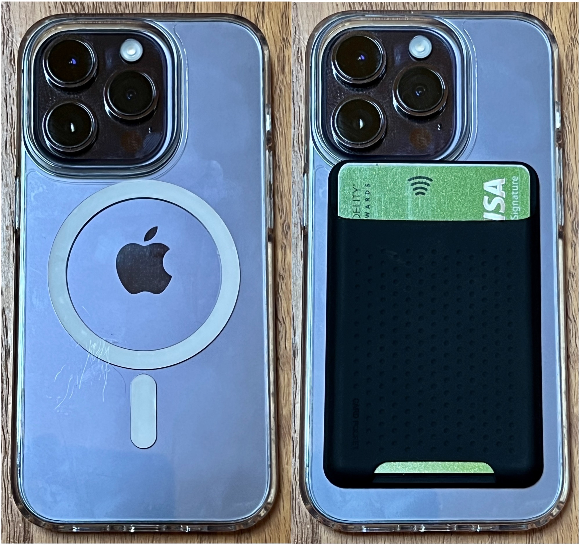 Encased Clearback case with iPhone 14 Pro inside