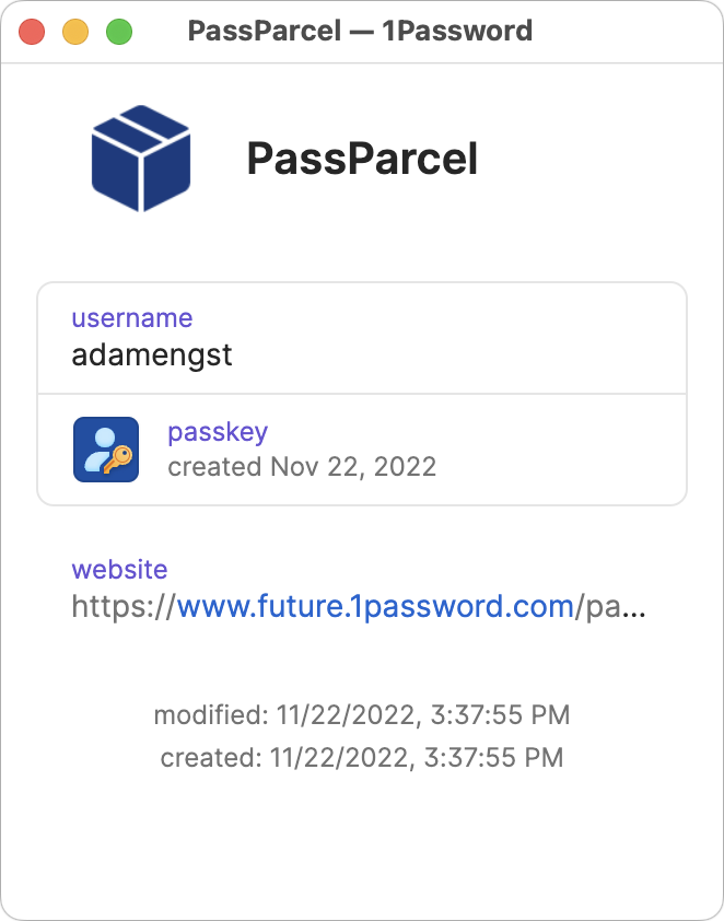 PassParcel demo