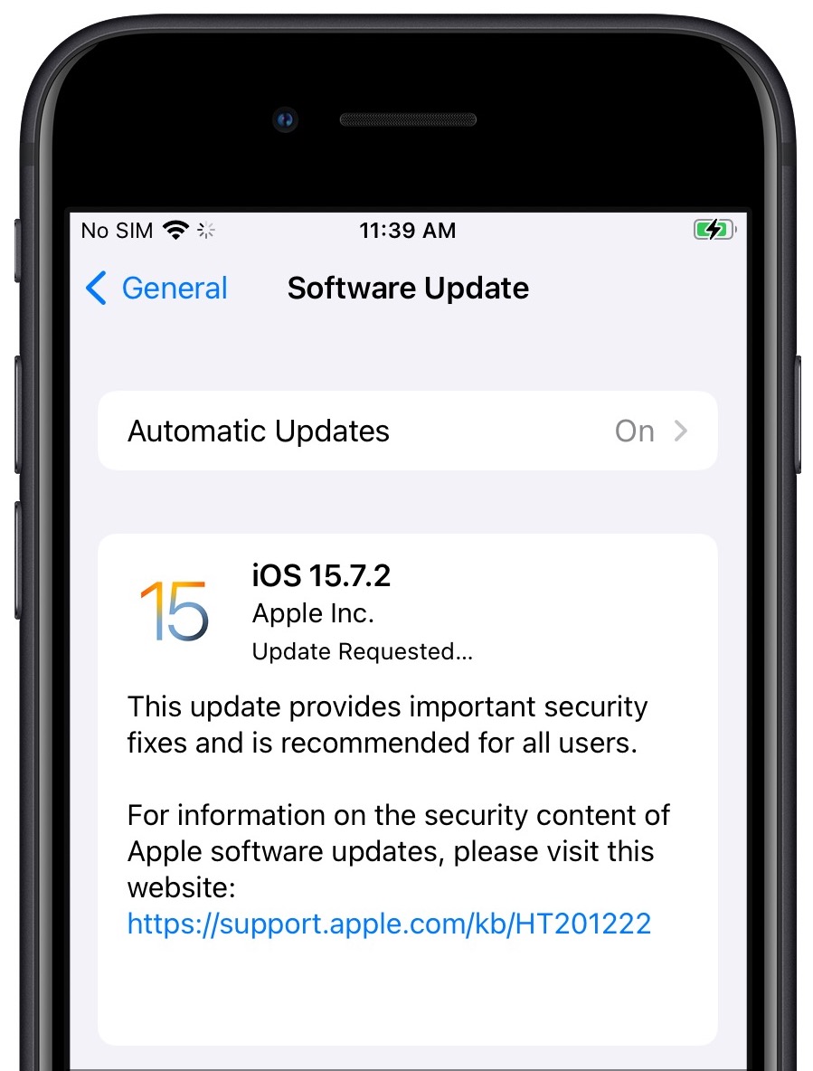 iOS 15.7.2 release notes