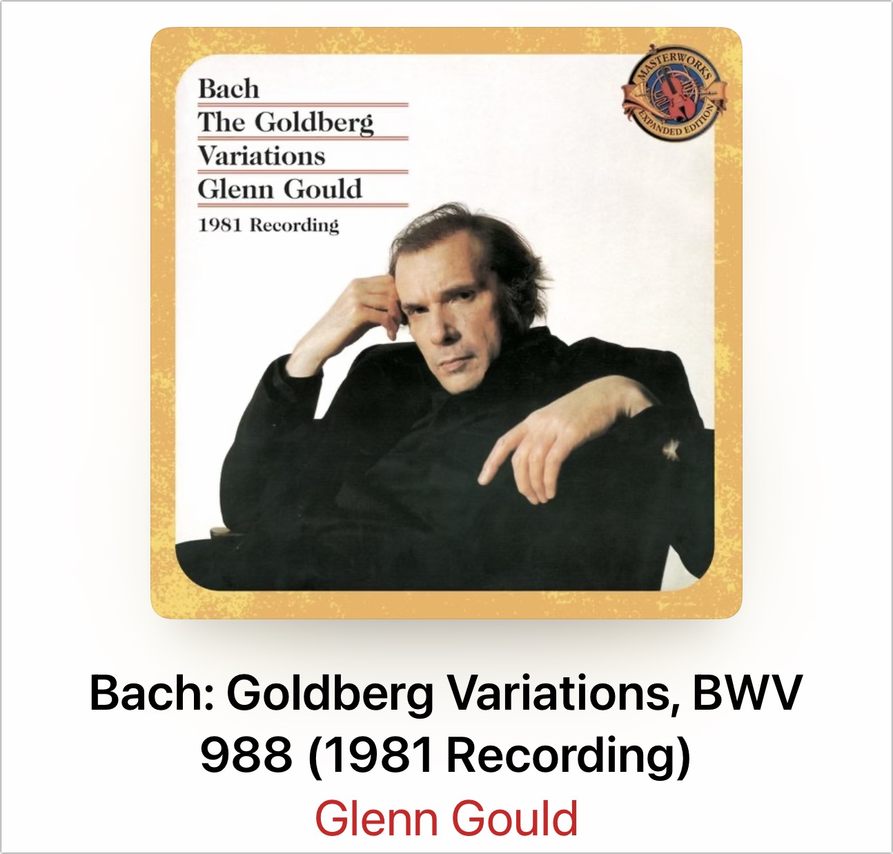 Glenn Gould album cover