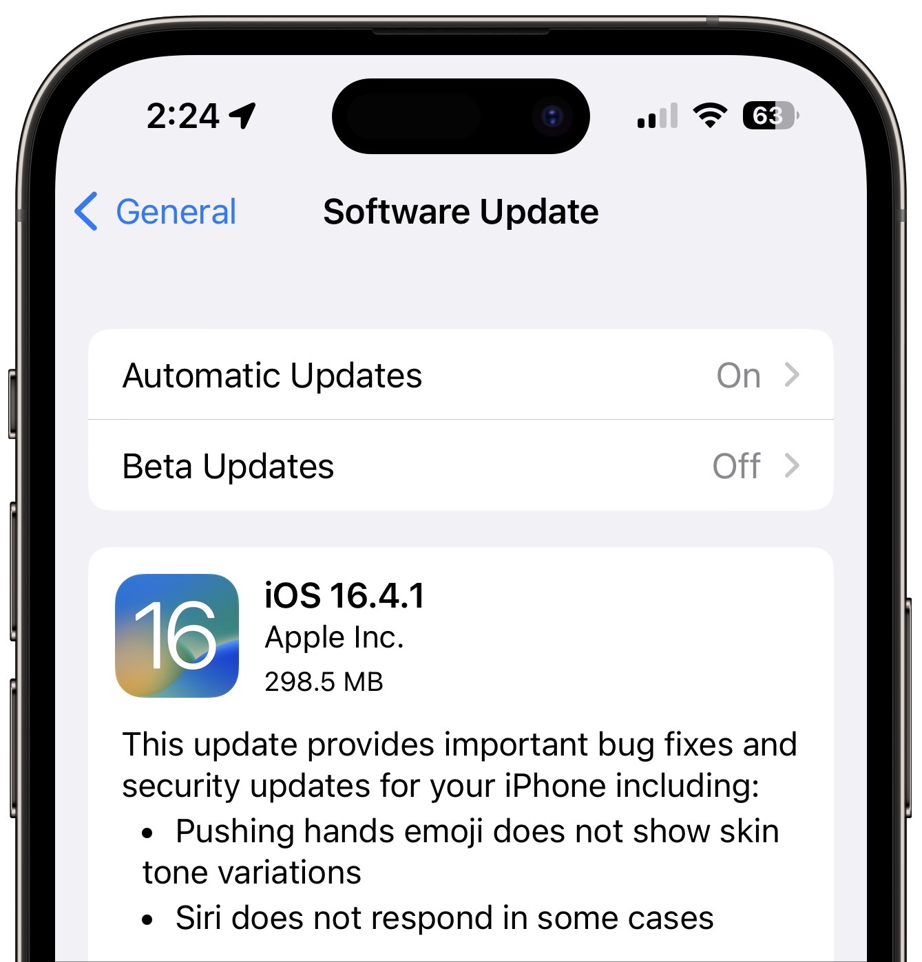Toelichting bij iOS 16.4.1