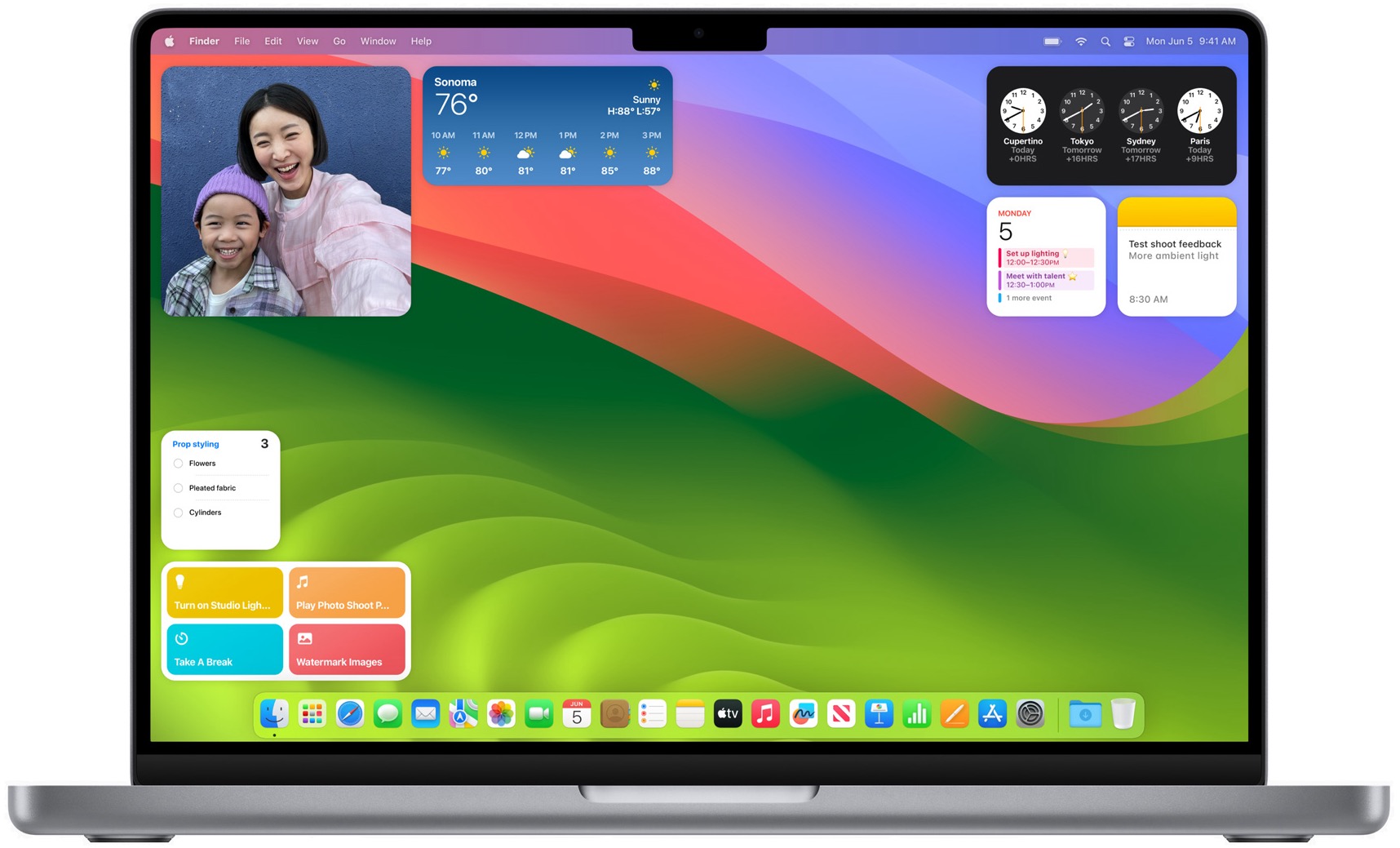 Widgets on the Desktop in macOS Sonoma